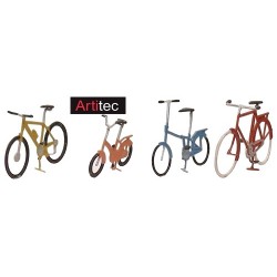 Set de 4 vélos modernes - modèles en métal monte ét peint