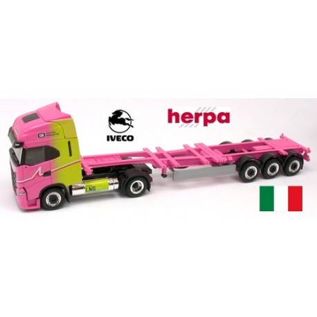 iveco S-way LNG + semi-remorque Pte container 40-45' "Hannibal Contship Italia Group"