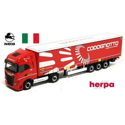 iveco S-way LNG + semi-remorque tautliner "Codognotto (Italie)