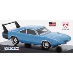 Dodge Charger Daytona 1969 bleu avec aileron noir