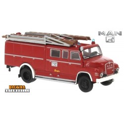 MAN 450 HA camion fourgon LF 16 (1965) "Feuerwehr" avec ailes blanches