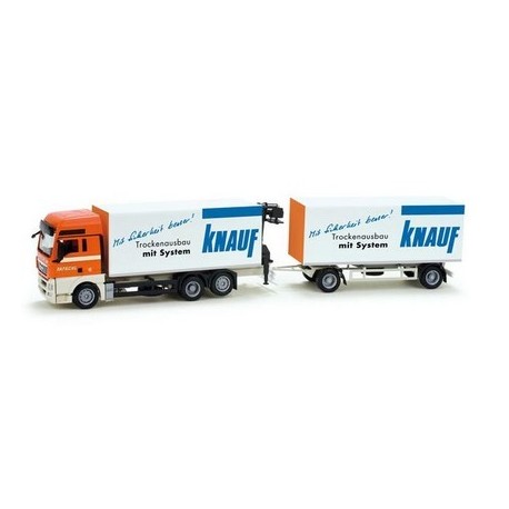 MAN TGX XXL camion + rqe tautliner & Grue Knauf