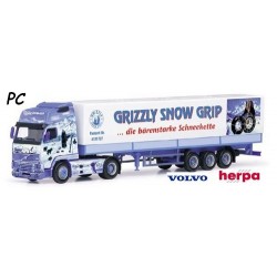 Volvo FH XL + semi-remorque bâchée "Grizzly Snow Grip" - PC