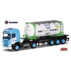 Scania R 04 HL + semi-remorque Porte container citerne "H&S Foodtrans" (NL)