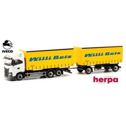 Iveco S-Way LNG camion + remorque Porte caisses tautliner "Willi Betz"