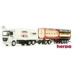 MB Actros LH 02 camion + semi-remorque Porte containers 2x20' "KTL"