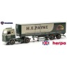 Scania 143 + semi-remorque frigorifique "H.E. Payne" (GB)