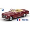 Peugeot 403 cabriolet 1957 rouge brun - aménagement crème