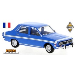 Renault 12 berline (1969) Gordini bleu à bandes blanches