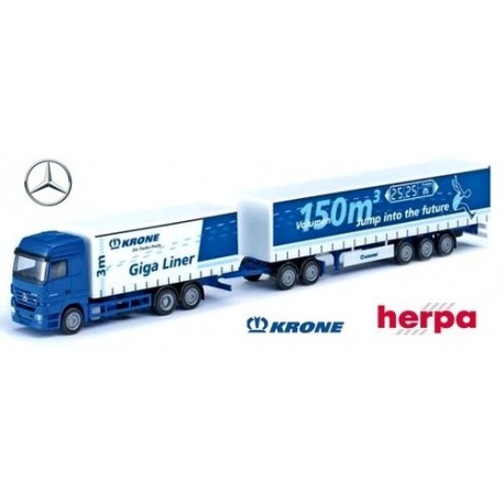 MB LH 02 camion + remorque tautliner 25,25 m "Giga Liner Krone"