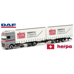 DAF XF SSC E6 camion + remorque Megaliner "Mösch Transporte" (CH)