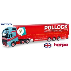 Volvo FH GL 20 6x2 +  semi-remorque tautliner carénée  "Pollock Scotrans Ltd" - UK