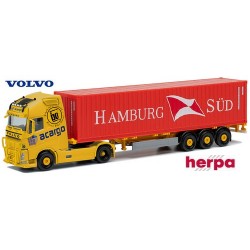 Volvo FH XL 13 (Acargo) + semi-remorque Porte container citerne 40' "Hamburg Süd"