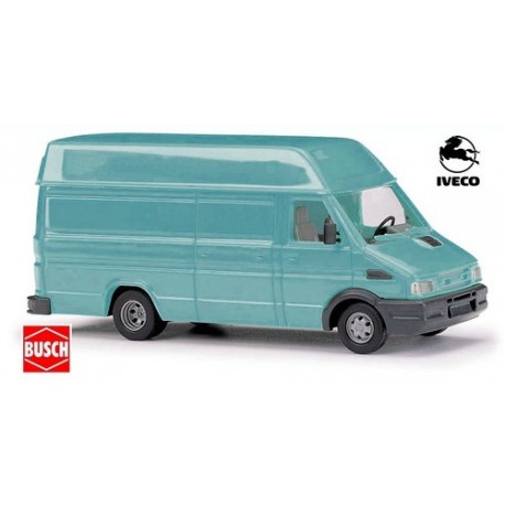 Iveco Turbo Daily 1-3 (1990) fourgon réhaussé turquoise pastel