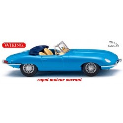 Jaguar Type E cabriolet 1961 bleu - capot moteur ouvrant