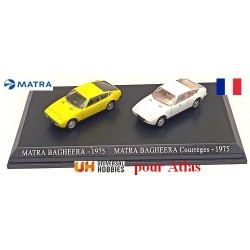 Set de 2 Matra Bagheera :  coupé jaune 1975 et Courrèges 1975  (UH pour Atlas)