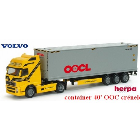 Volvo FH XL 02 + semi-remorque Porte container 40' crénelé "OOCL" (NTK)
