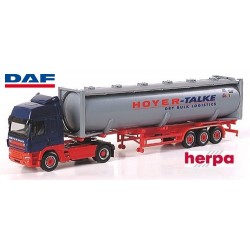 Daf CF SC caréné + semi-remorque Porte container citerne 40' "Hoyer - Talke"