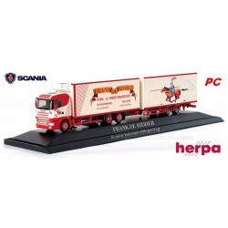 Scania 124 camion + remorque Mega frigorifique  "Frank de Ridder"" (NL) - PC