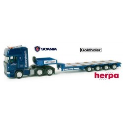 Scania R 04 TL 6x2 + semi-remorque Porte engin Goldhofer "Heavyteam" (A)