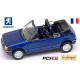 Peugeot 205 CT cabriolet ouvert (1986) bleu blizzard - Gamme PCX87