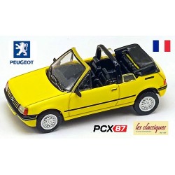 Peugeot 205 CT cabriolet ouvert (1986) jaune Genêt - Gamme PCX87