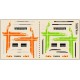 Planche de décalcomanies pour Volvo FH 2013 "orange & vert clair"