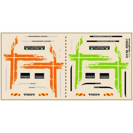 Planche de décalcomanies pour Volvo FH 2013 "orange & vert clair"