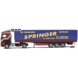 Daf 95 XF SC + semi-remorque bâchée "Springer int. Transporte" (Austria)