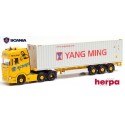 Scania CS20 HD 6x2 + semi-remorque Porte container 40' "Yang Ming" - ACargo