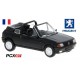 Peugeot 205 CT cabriolet ouvert (1986) noir onyx - Gamme PCX87