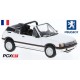 Peugeot 205 CT cabriolet ouvert (1986) blanc Meige - Gamme PCX87