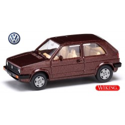 VW Golf II (1983) berline 3 portes brun foncé métallisé