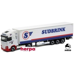 Iveco S-Way LNG + semi-remorque tautliner "Sudbrink Logistik"