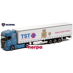 Scania CS 20 HD + semi-remorque tautliner "TST Logistik"