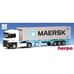 MB Actros LH + semi-remorque Porte container 40' crénelé "Maersk"
