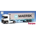MB Actros LH + semi-remorque Porte container 40' crénelé "Maersk"