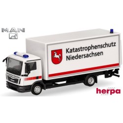 MAN TGL camion fourgon "Katastrophenschutz Niedersachsen" avec hayon