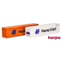 Set de 2 containers 40' "Hpaga Lloyd" (fourgon et isotherme)