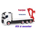 Volov FH GL camion plateau 8x4 avec grue - kit à monter (sold out by Herpa)