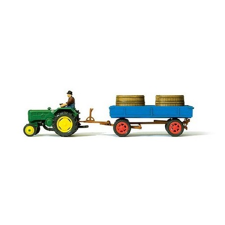 Tracteur agricole Deutz Lanz D 2416 + rqe & 2 "bouilles" chargée