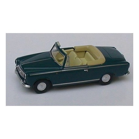 Peugeot 403 cabriolet ouvert 1957 vert foncé