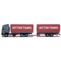 Daf 95 XF SC camion + rqe auto-portante bâchés Ritter-Trans