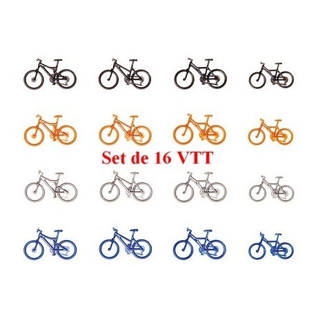 Set de 16 VTT (4 couleurs différentes)
