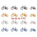 Set de 16 VTT (4 couleurs différentes)