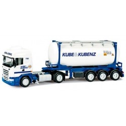 Scania R 09 + semi-rqe Pte cont. citerne 20' Kube & Kubenz