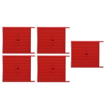 Set de 5 caisses à palettes fermées et rouges