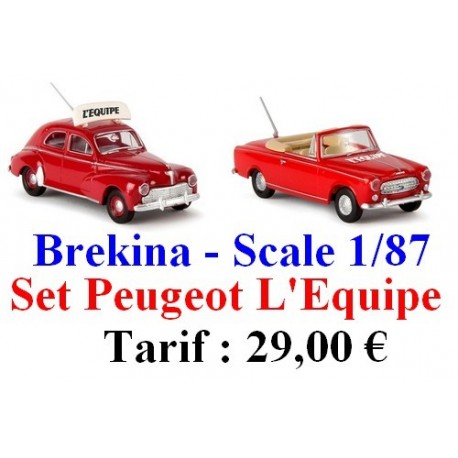 Set de 2 Peugeot 203 & 403 "L'Equipe"