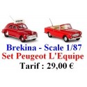 Set de 2 Peugeot 203 & 403 "L'Equipe"