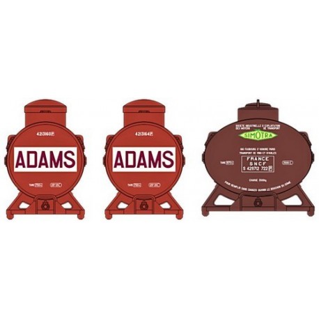 Set de 3 containers citernes "Adams & Simotra" (Epoque III)